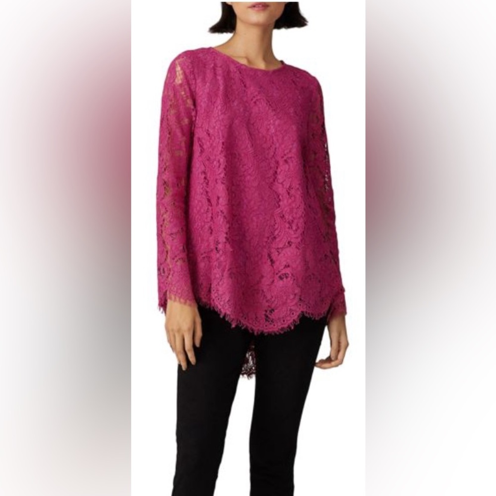 ADAM LIPPES COLLECTIVE - Lace High-Low Top - Size 0